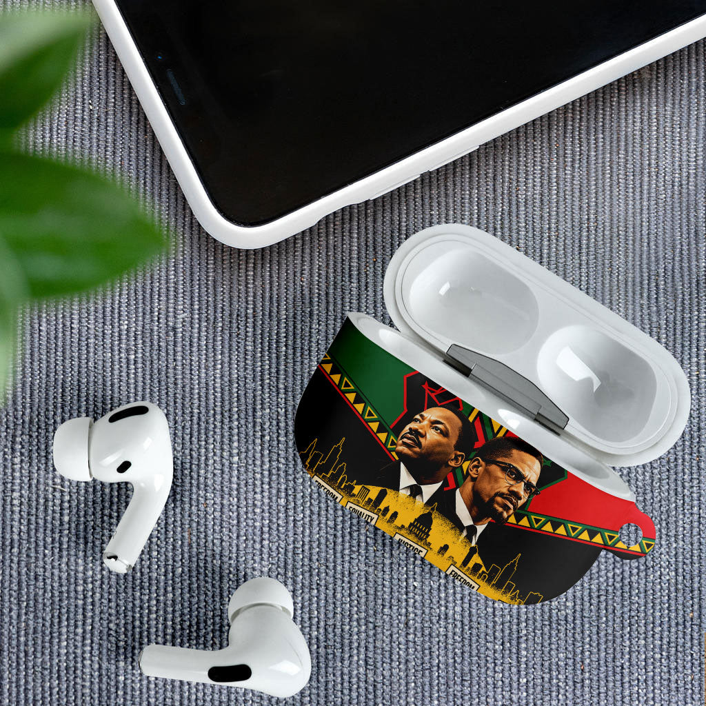 Martin Luther King Jr And Malcolm X AirPods Case Civil Rights Leaders - Black History Equality Freedom March