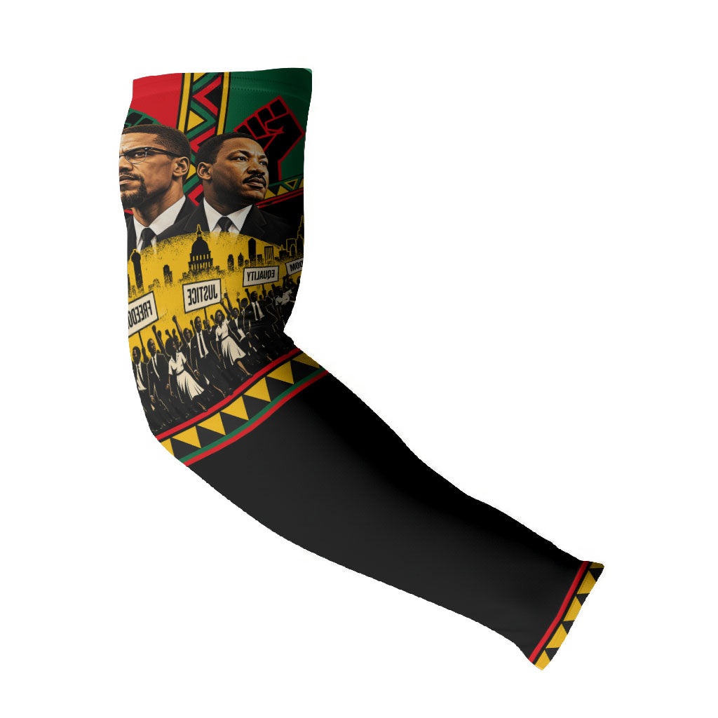 Martin Luther King Jr And Malcolm X Arm Sleeves Civil Rights Leaders - Black History Equality Freedom March