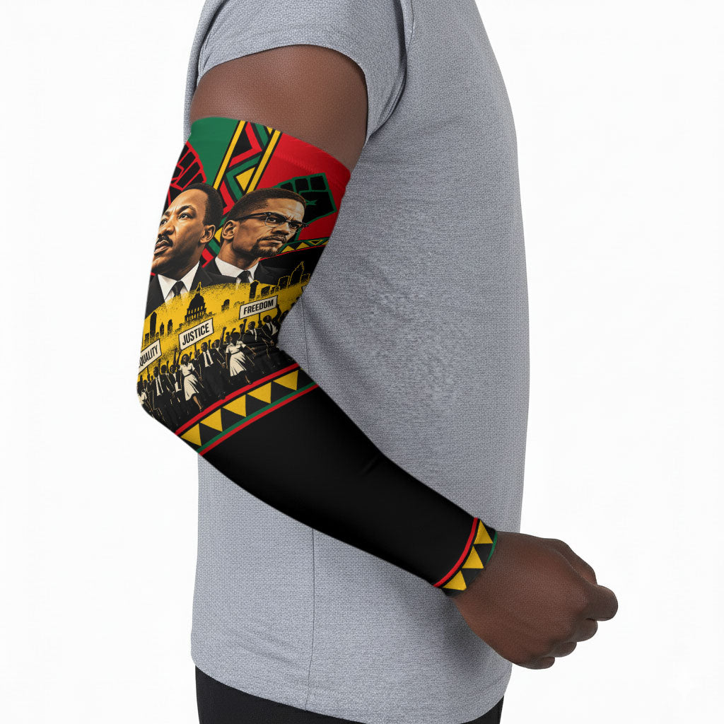 Martin Luther King Jr And Malcolm X Arm Sleeves Civil Rights Leaders - Black History Equality Freedom March