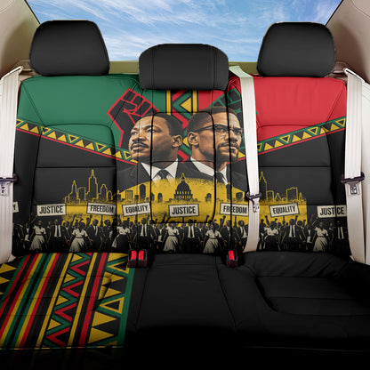 Martin Luther King Jr And Malcolm X Back Car Seat Cover Civil Rights Leaders - Black History Equality Freedom March