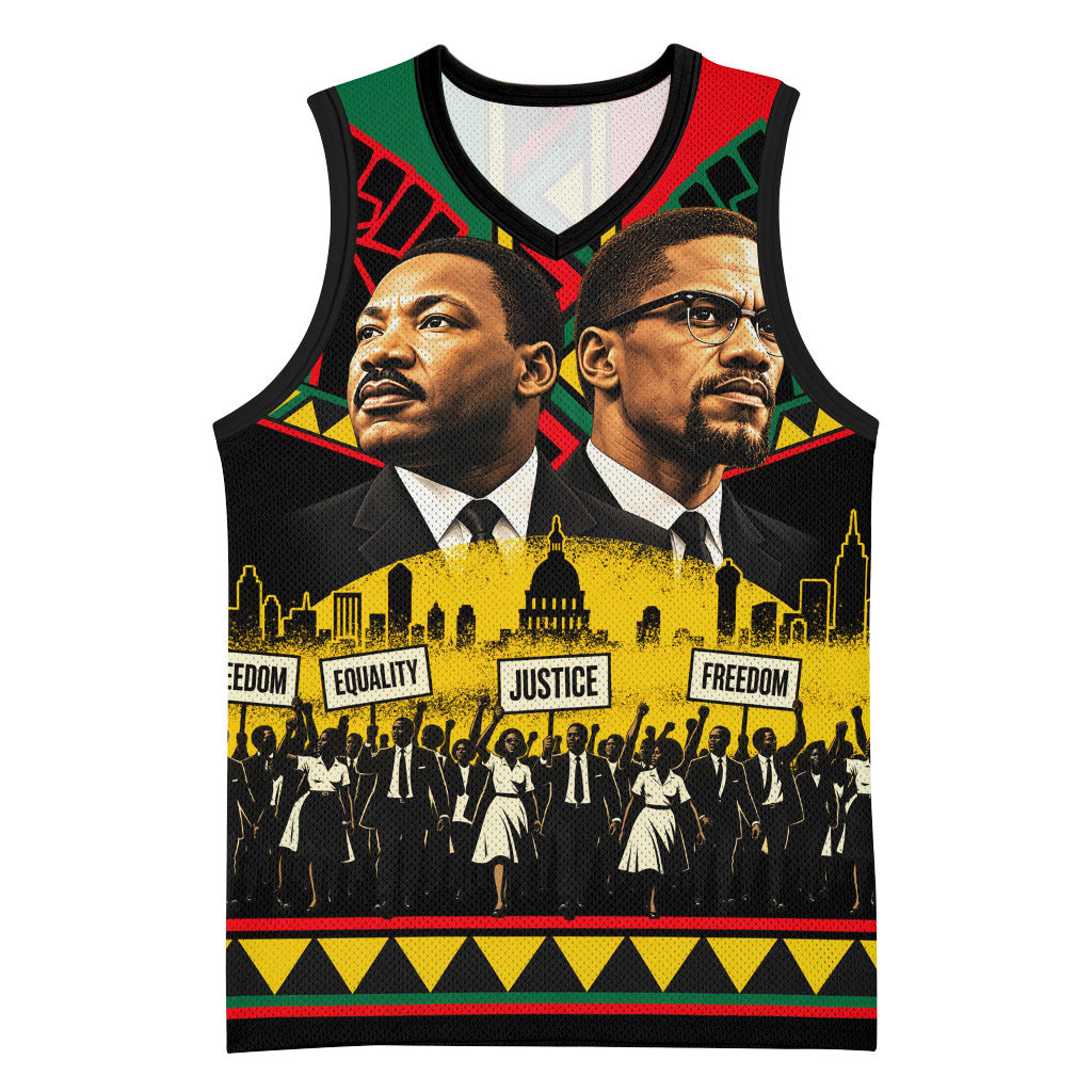 Martin Luther King Jr And Malcolm X Basketball Jersey Civil Rights ...