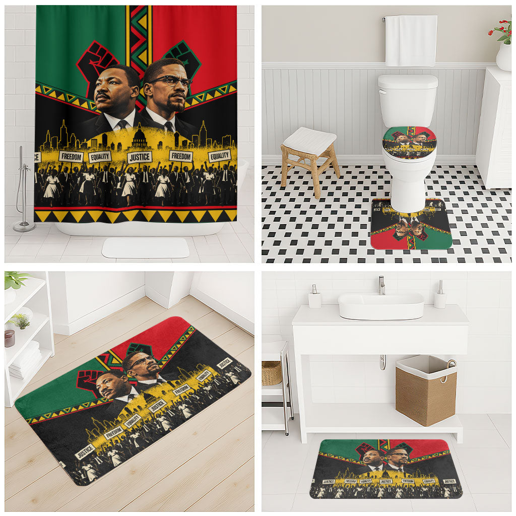 Martin Luther King Jr And Malcolm X Bathroom Set Civil Rights Leaders ...