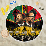 Martin Luther King Jr And Malcolm X Beach Blanket Civil Rights Leaders - Black History Equality Freedom March