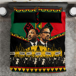 Martin Luther King Jr And Malcolm X Bedding Set Civil Rights Leaders - Black History Equality Freedom March