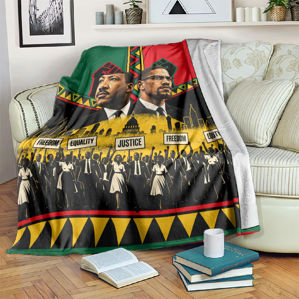 Martin Luther King Jr And Malcolm X Blanket Civil Rights Leaders ...