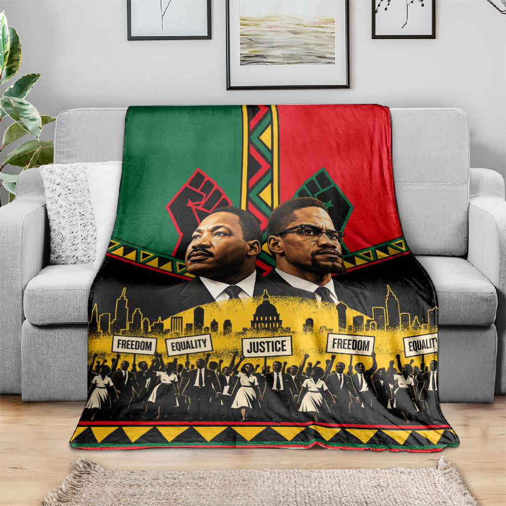 Martin Luther King Jr And Malcolm X Blanket Civil Rights Leaders ...