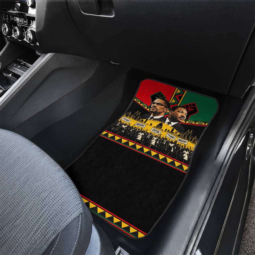 Martin Luther King Jr And Malcolm X Car Mats Civil Rights Leaders - Black History Equality Freedom March