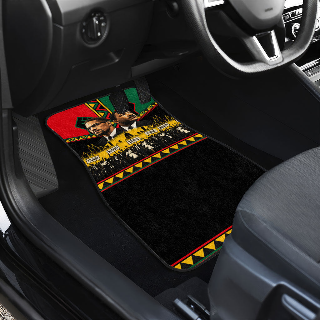 Martin Luther King Jr And Malcolm X Car Mats Civil Rights Leaders - Black History Equality Freedom March