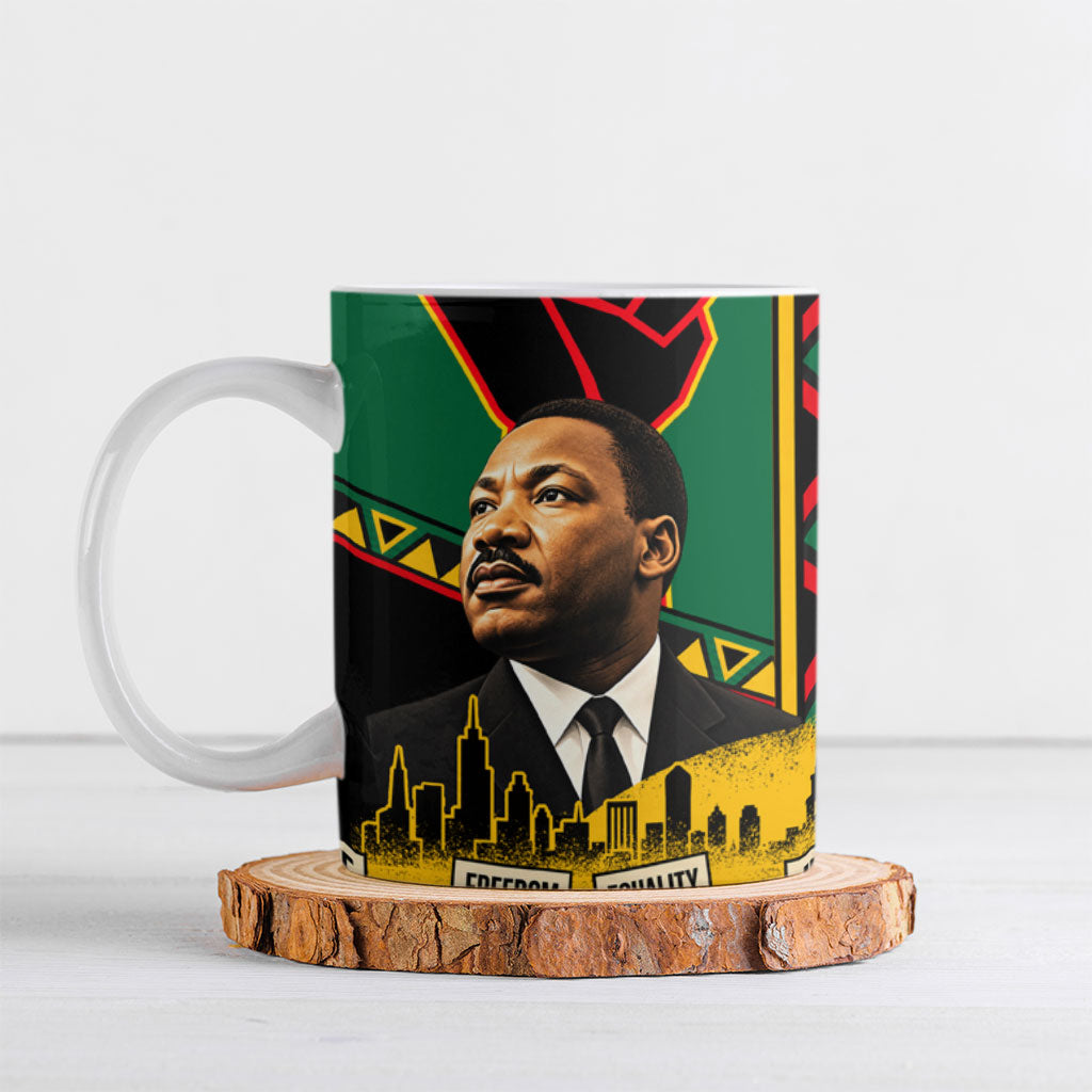 Martin Luther King Jr And Malcolm X Ceramic Mug Civil Rights Leaders - Black History Equality Freedom March