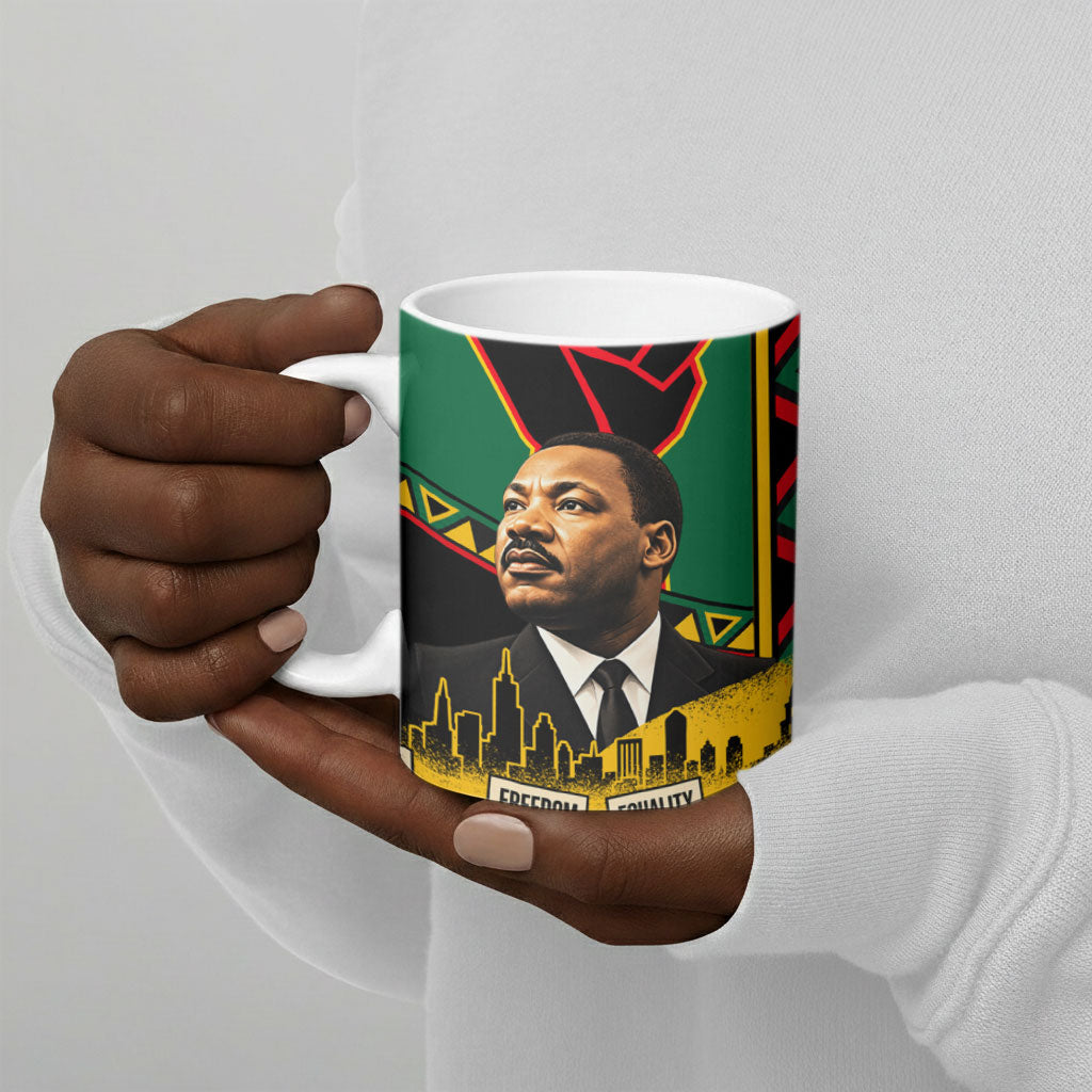 Martin Luther King Jr And Malcolm X Ceramic Mug Civil Rights Leaders - Black History Equality Freedom March