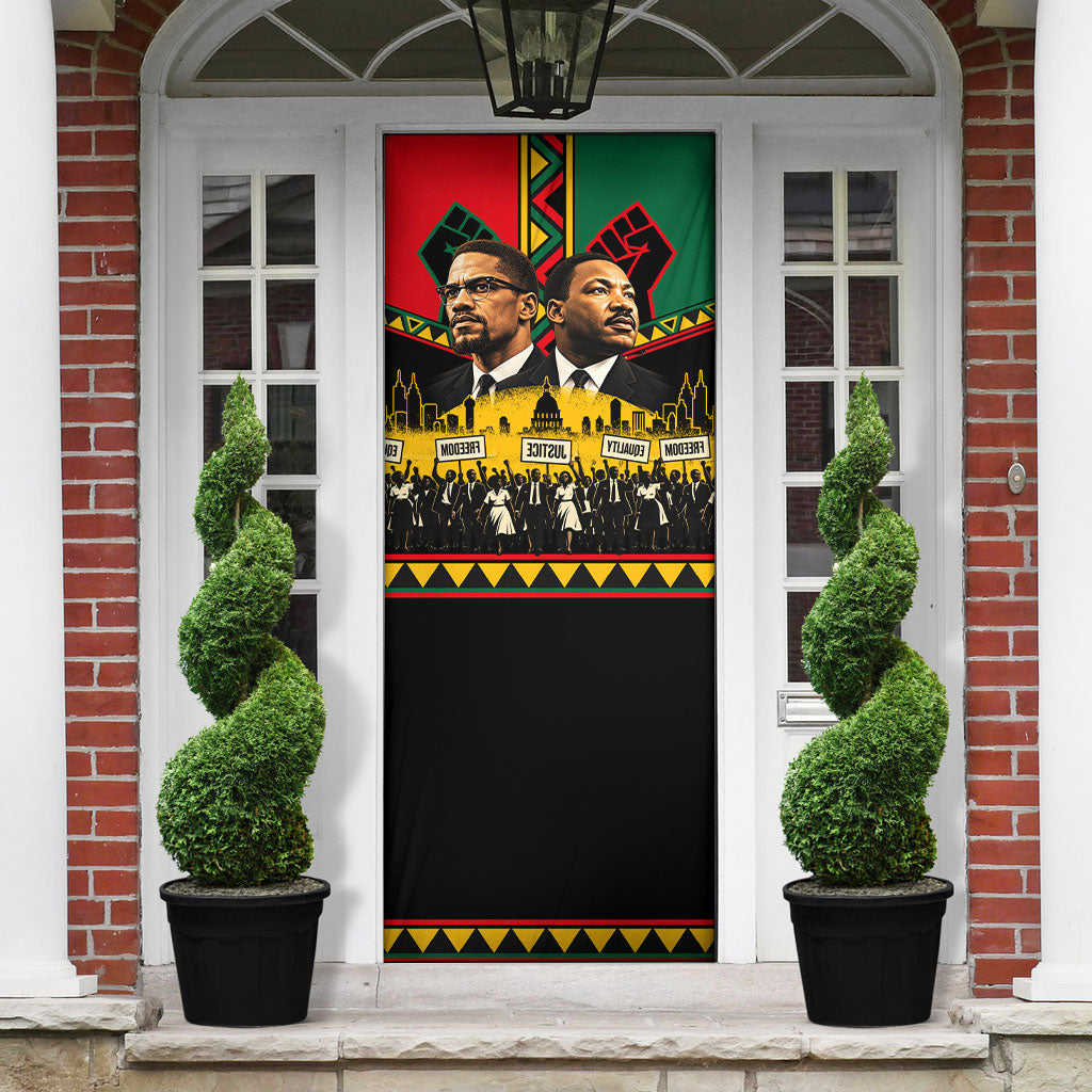 Martin Luther King Jr And Malcolm X Door Cover Civil Rights Leaders ...