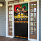 Martin Luther King Jr And Malcolm X Door Cover Civil Rights Leaders - Black History Equality Freedom March