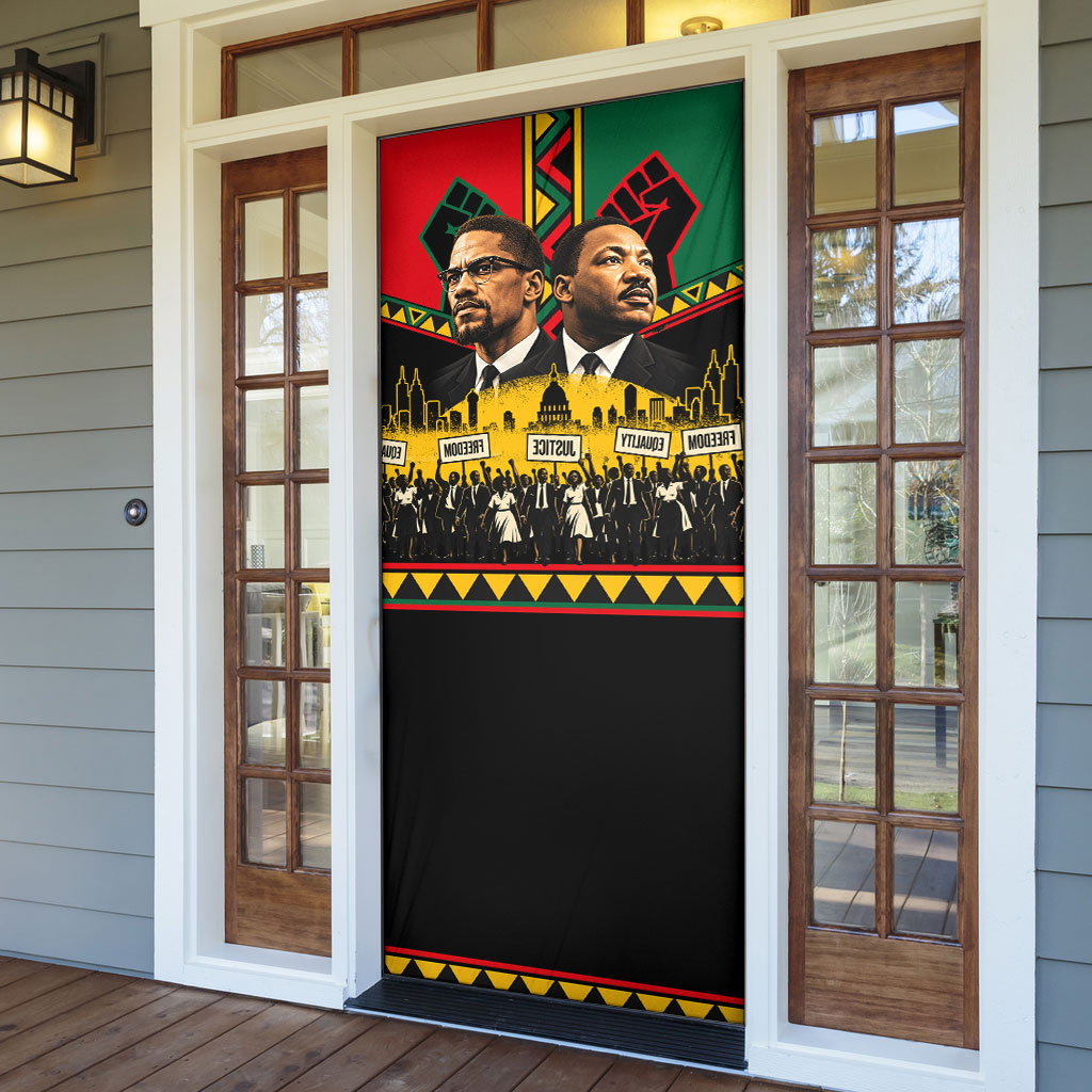 Martin Luther King Jr And Malcolm X Door Cover Civil Rights Leaders ...