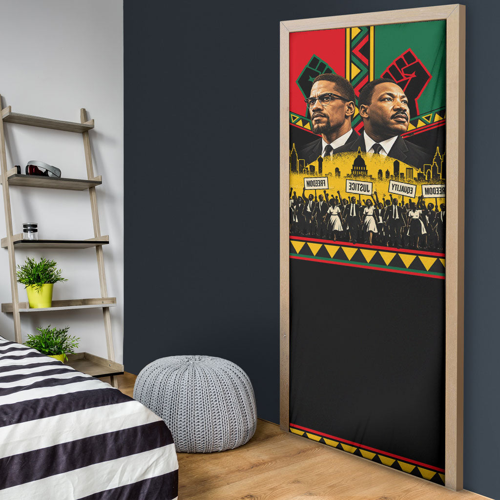 Martin Luther King Jr And Malcolm X Door Cover Civil Rights Leaders ...