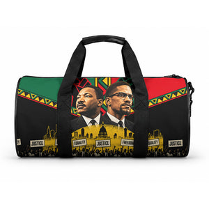 Martin Luther King Jr And Malcolm X Duffle Bag Civil Rights Leaders - Black History Equality Freedom March