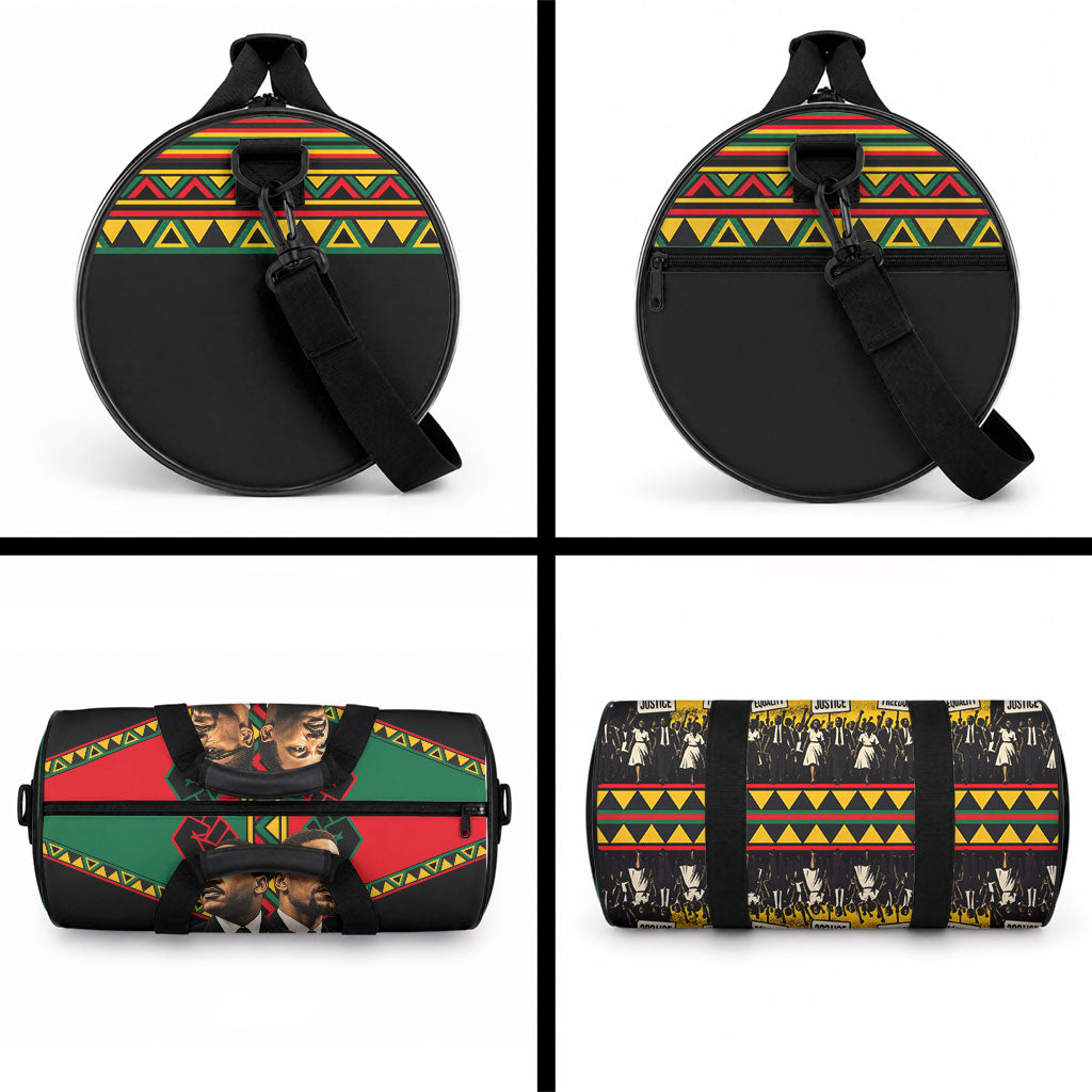 Martin Luther King Jr And Malcolm X Duffle Bag Civil Rights Leaders - Black History Equality Freedom March