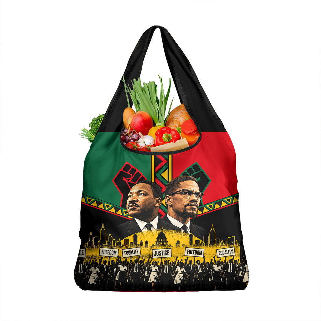 Martin Luther King Jr And Malcolm X Grocery Bag Civil Rights Leaders ...