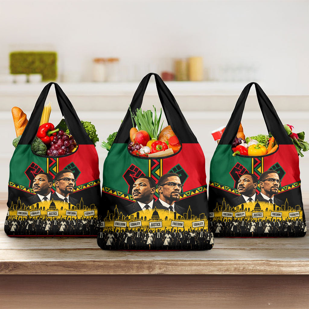 Martin Luther King Jr And Malcolm X Grocery Bag Civil Rights Leaders ...