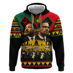 Martin Luther King Jr And Malcolm X Hoodie Civil Rights Leaders - Black History Equality Freedom March