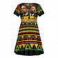 Martin Luther King Jr And Malcolm X Kid Short Sleeve Dress Civil Rights Leaders - Black History Equality Freedom March