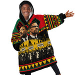 Martin Luther King Jr And Malcolm X Kid Wearable Blanket Hoodie Civil Rights Leaders - Black History Equality Freedom March