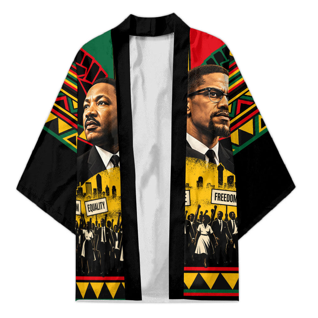Martin Luther King Jr And Malcolm X Kimono Civil Rights Leaders - Black History Equality Freedom March