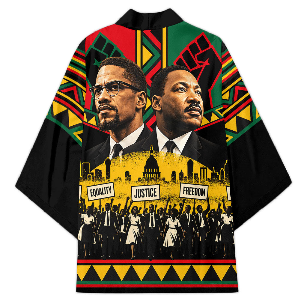 Martin Luther King Jr And Malcolm X Kimono Civil Rights Leaders - Black History Equality Freedom March