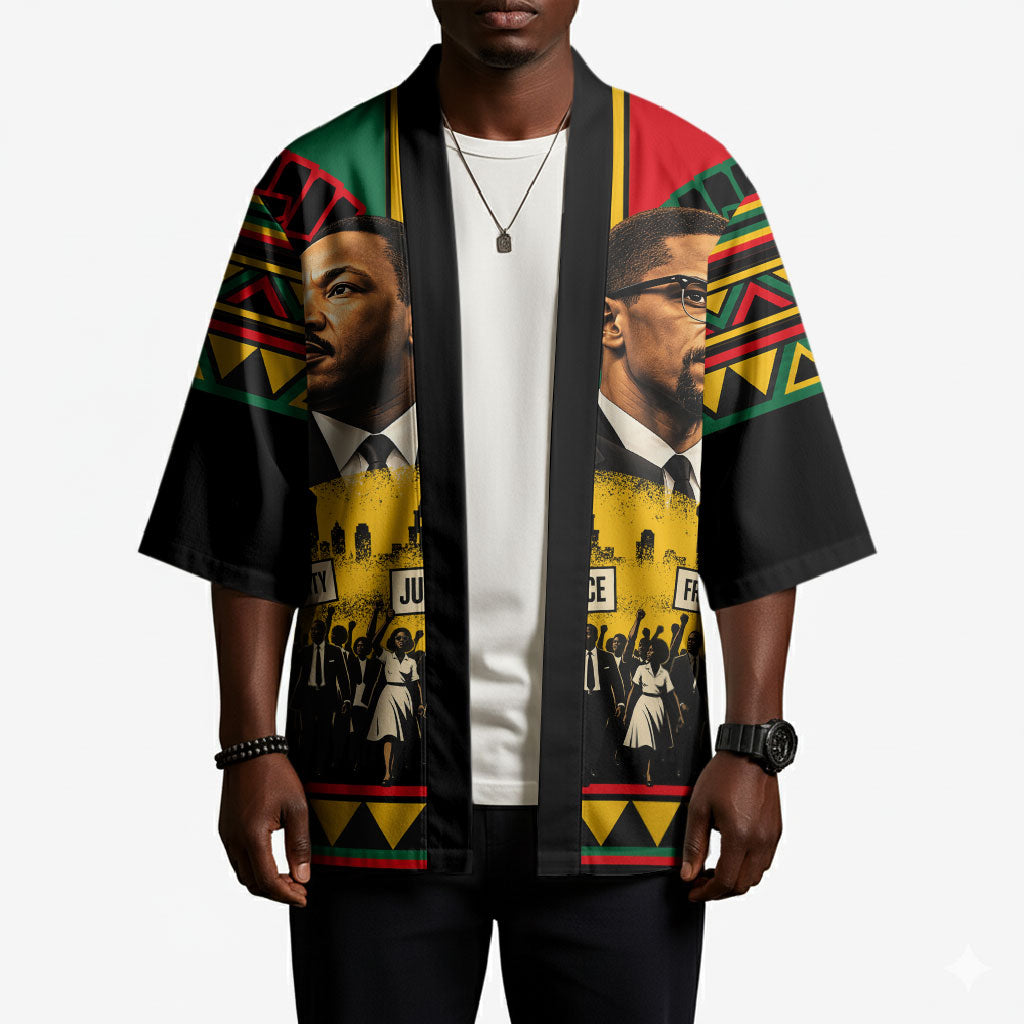 Martin Luther King Jr And Malcolm X Kimono Civil Rights Leaders - Black ...