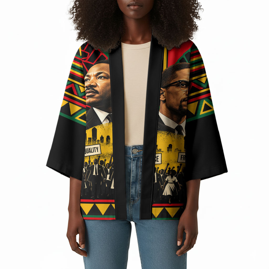 Martin Luther King Jr And Malcolm X Kimono Civil Rights Leaders - Black History Equality Freedom March