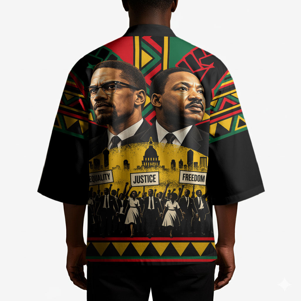 Martin Luther King Jr And Malcolm X Kimono Civil Rights Leaders - Black History Equality Freedom March