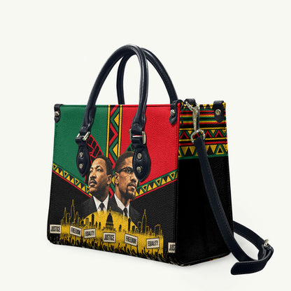 Martin Luther King Jr And Malcolm X Leather Bag Civil Rights Leaders - Black History Equality Freedom March