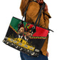 Martin Luther King Jr And Malcolm X Leather Tote Bag Civil Rights Leaders - Black History Equality Freedom March
