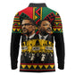 Martin Luther King Jr And Malcolm X Long Sleeve Polo Shirt Civil Rights Leaders - Black History Equality Freedom March