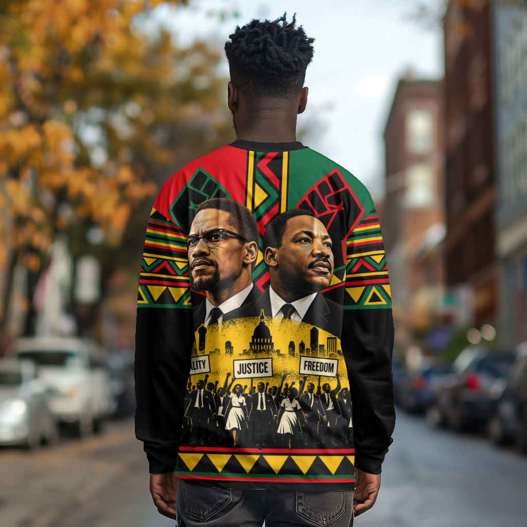 Martin Luther King Jr And Malcolm X Long Sleeve Shirt Civil Rights ...