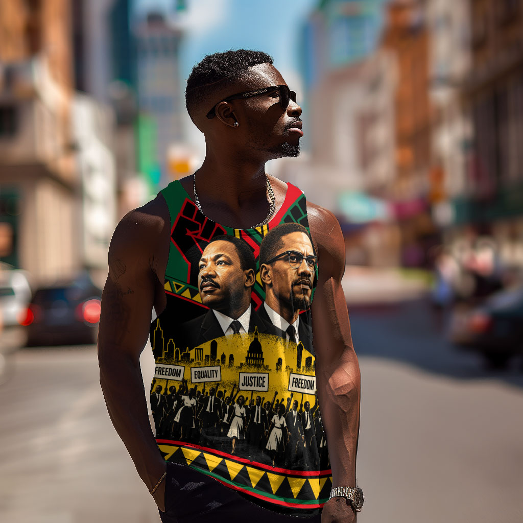 Martin Luther King Jr And Malcolm X Men Tank Top Civil Rights Leaders ...