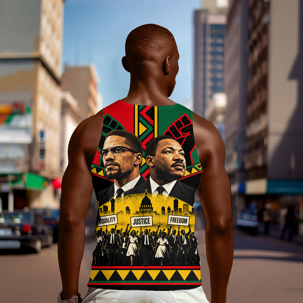 Martin Luther King Jr And Malcolm X Men Tank Top Civil Rights Leaders ...