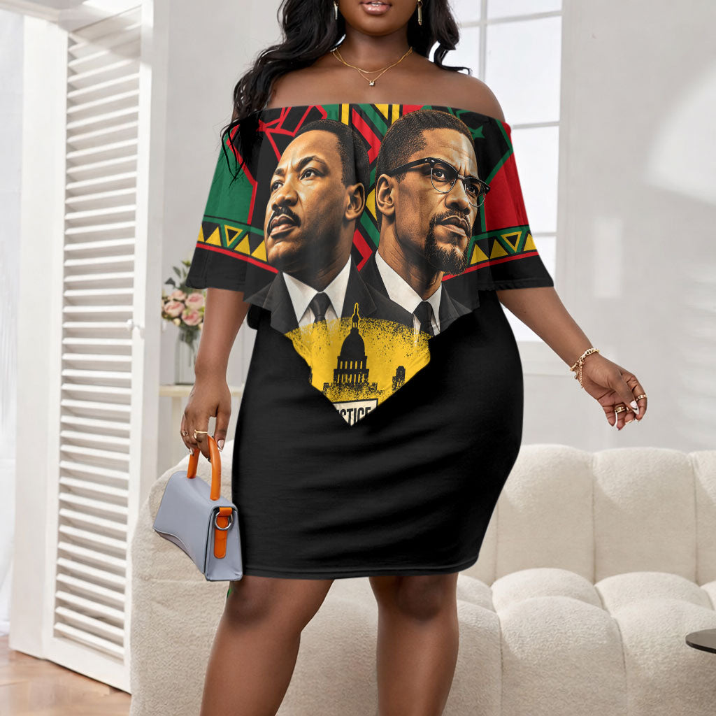Martin Luther King Jr And Malcolm X Off Shoulder Short Dress Civil ...