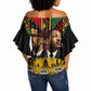 Martin Luther King Jr And Malcolm X Off Shoulder Wrap Waist Top Civil Rights Leaders - Black History Equality Freedom March