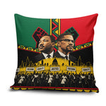 Martin Luther King Jr And Malcolm X Pillow Cover Civil Rights Leaders - Black History Equality Freedom March