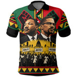 Martin Luther King Jr And Malcolm X Polo Shirt Civil Rights Leaders - Black History Equality Freedom March