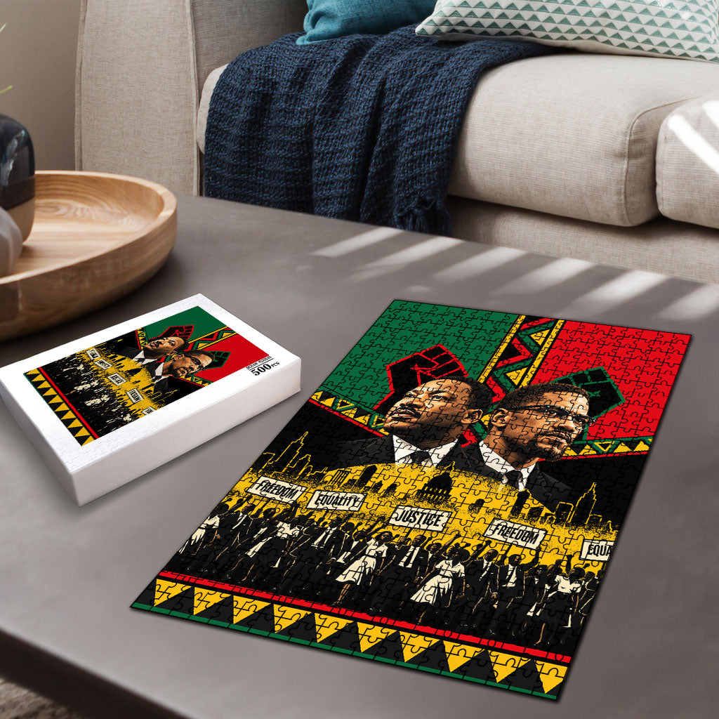 Martin Luther King Jr And Malcolm X Puzzle Civil Rights Leaders - Black History Equality Freedom March