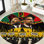 Martin Luther King Jr And Malcolm X Round Carpet Civil Rights Leaders - Black History Equality Freedom March