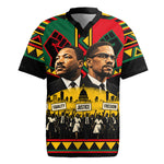 Martin Luther King Jr And Malcolm X Rugby Jersey Civil Rights Leaders - Black History Equality Freedom March