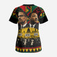 Martin Luther King Jr And Malcolm X Scrub Top Civil Rights Leaders - Black History Equality Freedom March