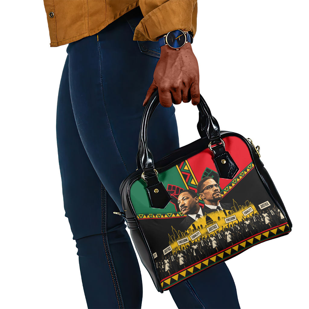 Martin Luther King Jr And Malcolm X Shoulder Handbag Civil Rights Leaders - Black History Equality Freedom March