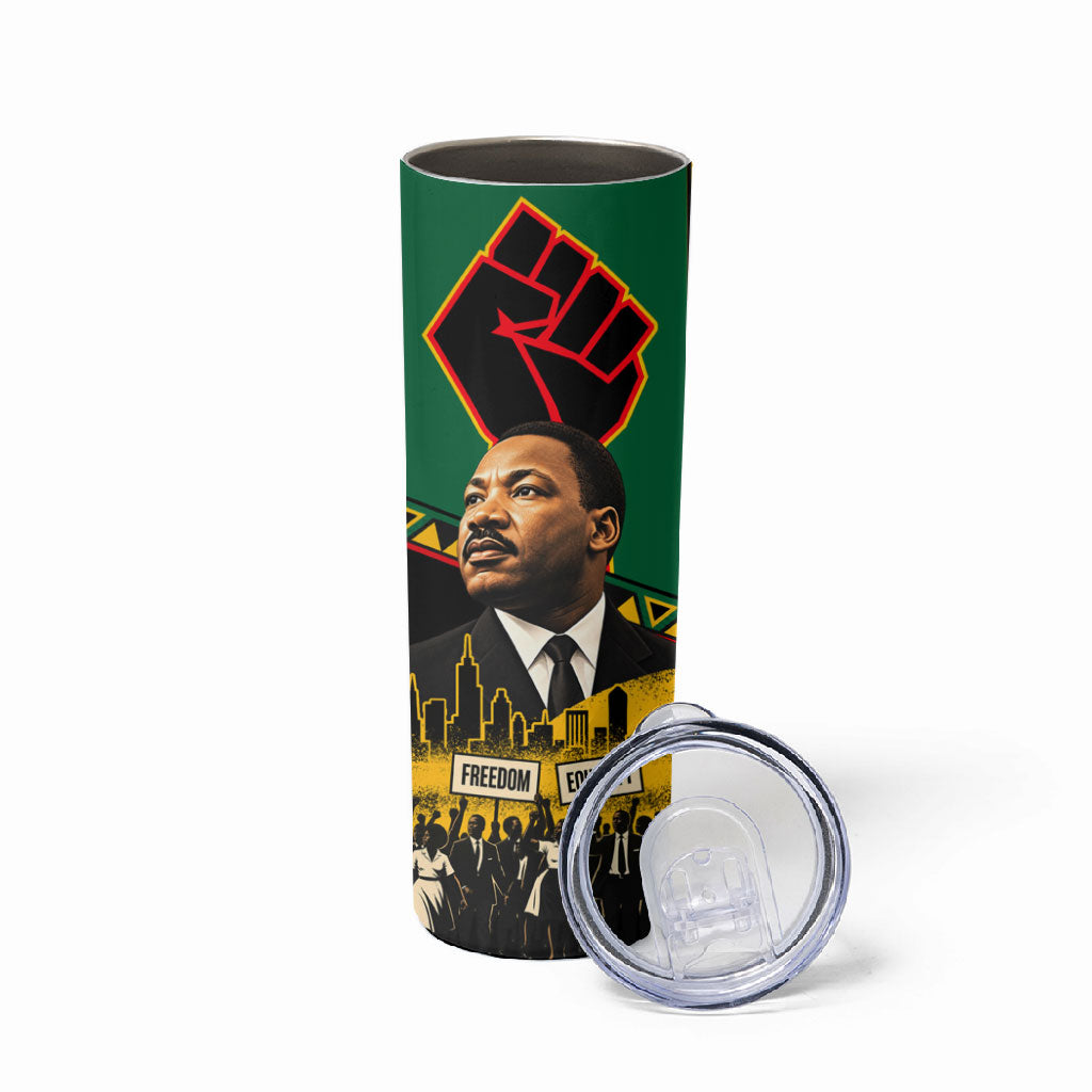 Martin Luther King Jr And Malcolm X Skinny Tumbler Civil Rights Leaders - Black History Equality Freedom March