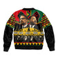 Martin Luther King Jr And Malcolm X Sleeve Zip Bomber Jacket Civil Rights Leaders - Black History Equality Freedom March