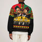 Martin Luther King Jr And Malcolm X Sleeve Zip Bomber Jacket Civil Rights Leaders - Black History Equality Freedom March