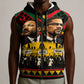 Martin Luther King Jr And Malcolm X Sleeveless Zip Hoodie Civil Rights Leaders - Black History Equality Freedom March