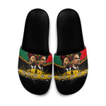 Martin Luther King Jr And Malcolm X Slide Sandals Civil Rights Leaders - Black History Equality Freedom March